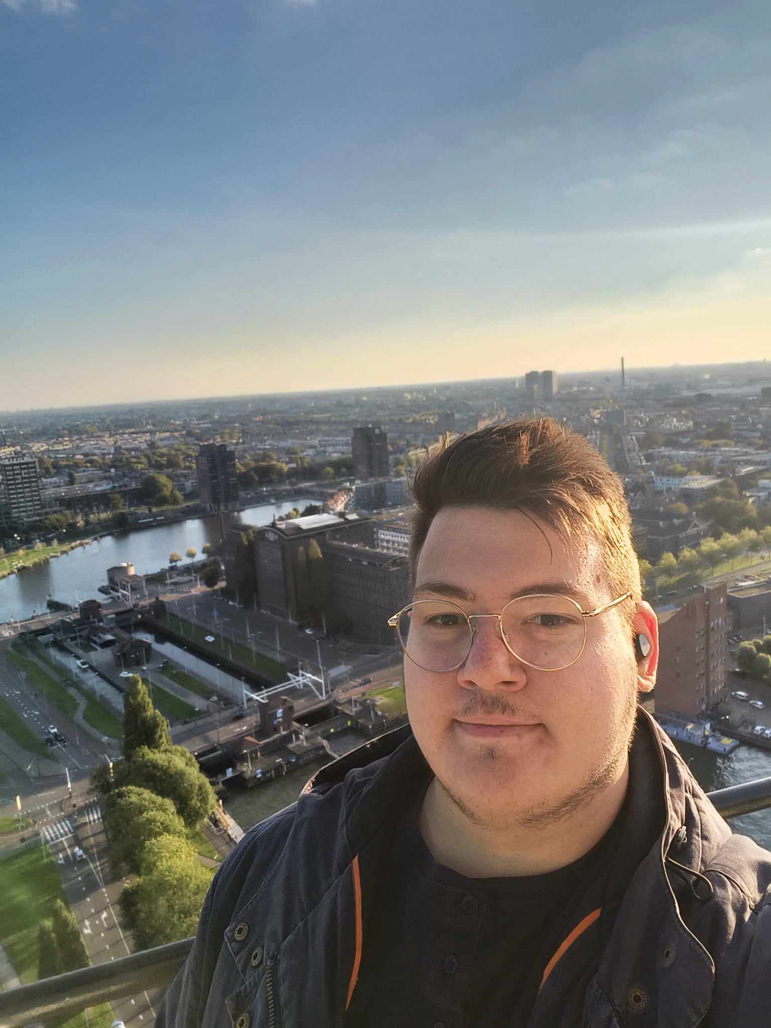 Selfie af Loukas, der er på udlandsophold i Holland
